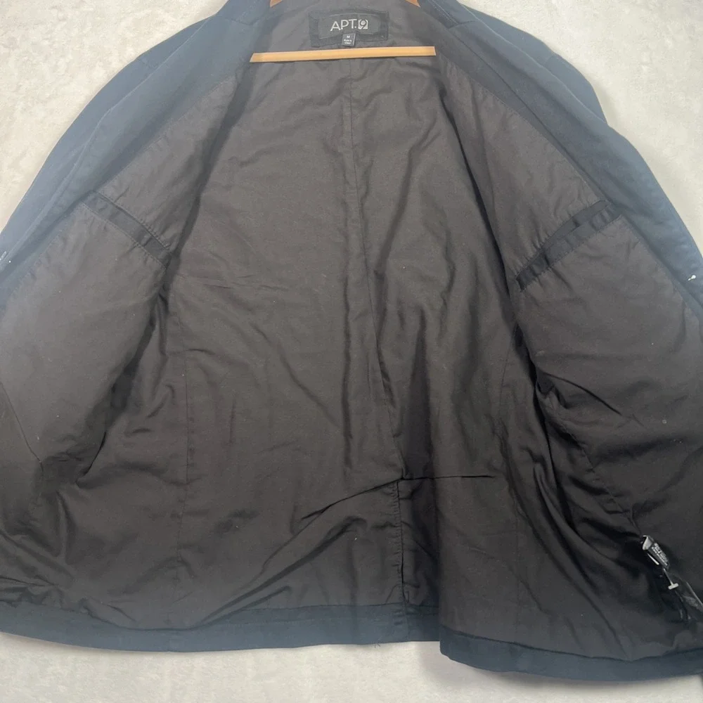 Apt. 9 Blazer Men‎ Medium Black Casual 2 Buttton Sport Coat Cotton